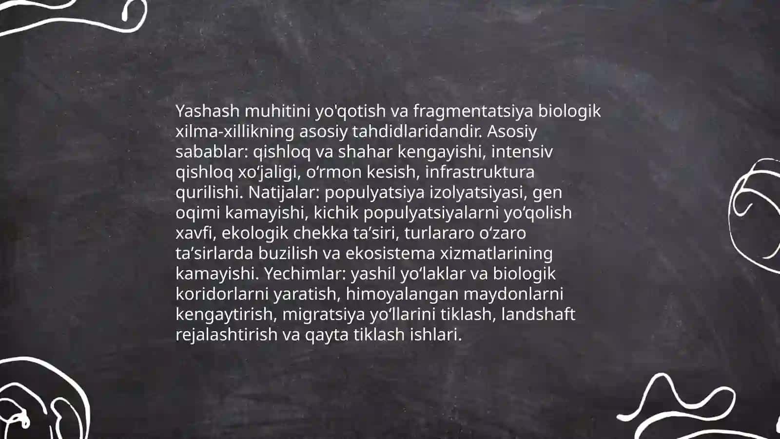 Bioxilma xillikni muhofaza qilish 4