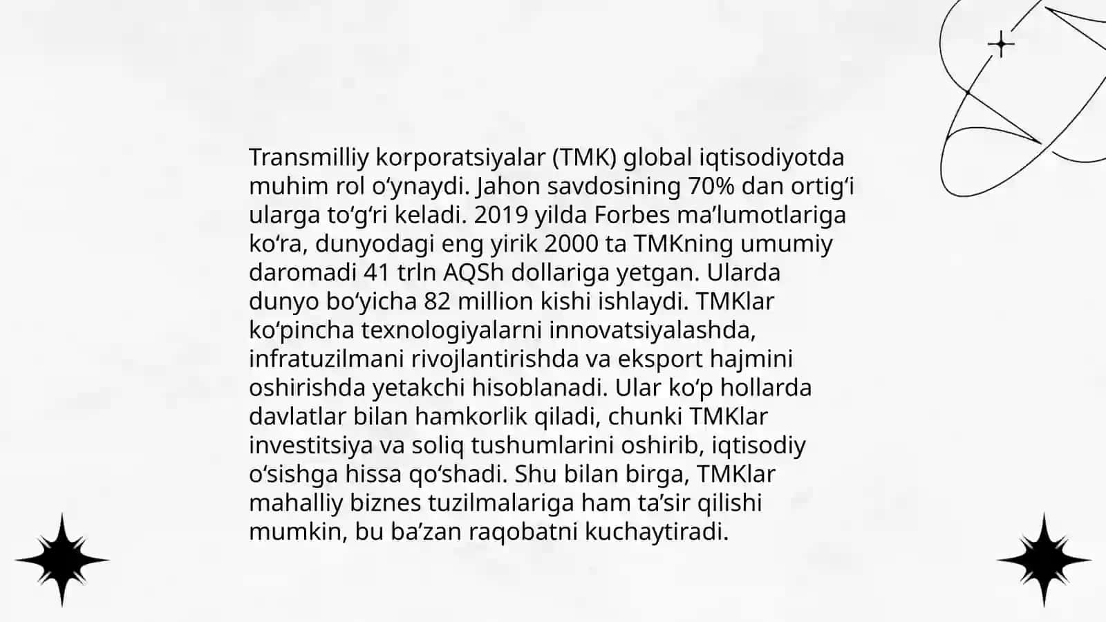 Transmilliy korporatsiyalar va global iqtisodiyot 4