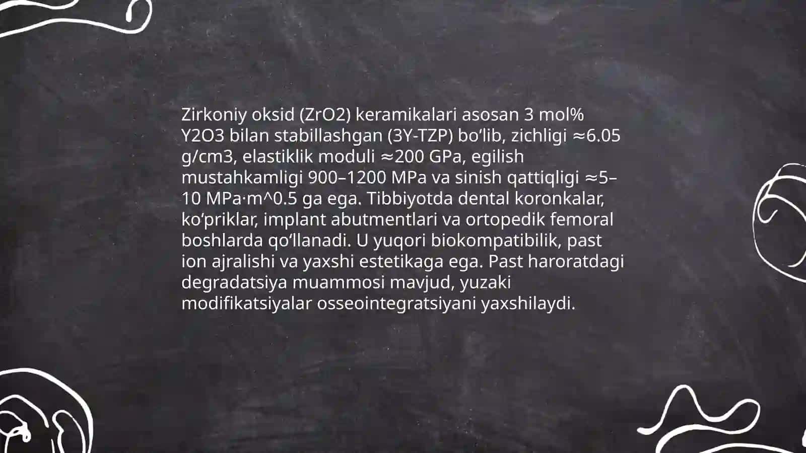 Zirkoniy (40-element) va uning tibbiyotdagi qo‘llanilishi 4