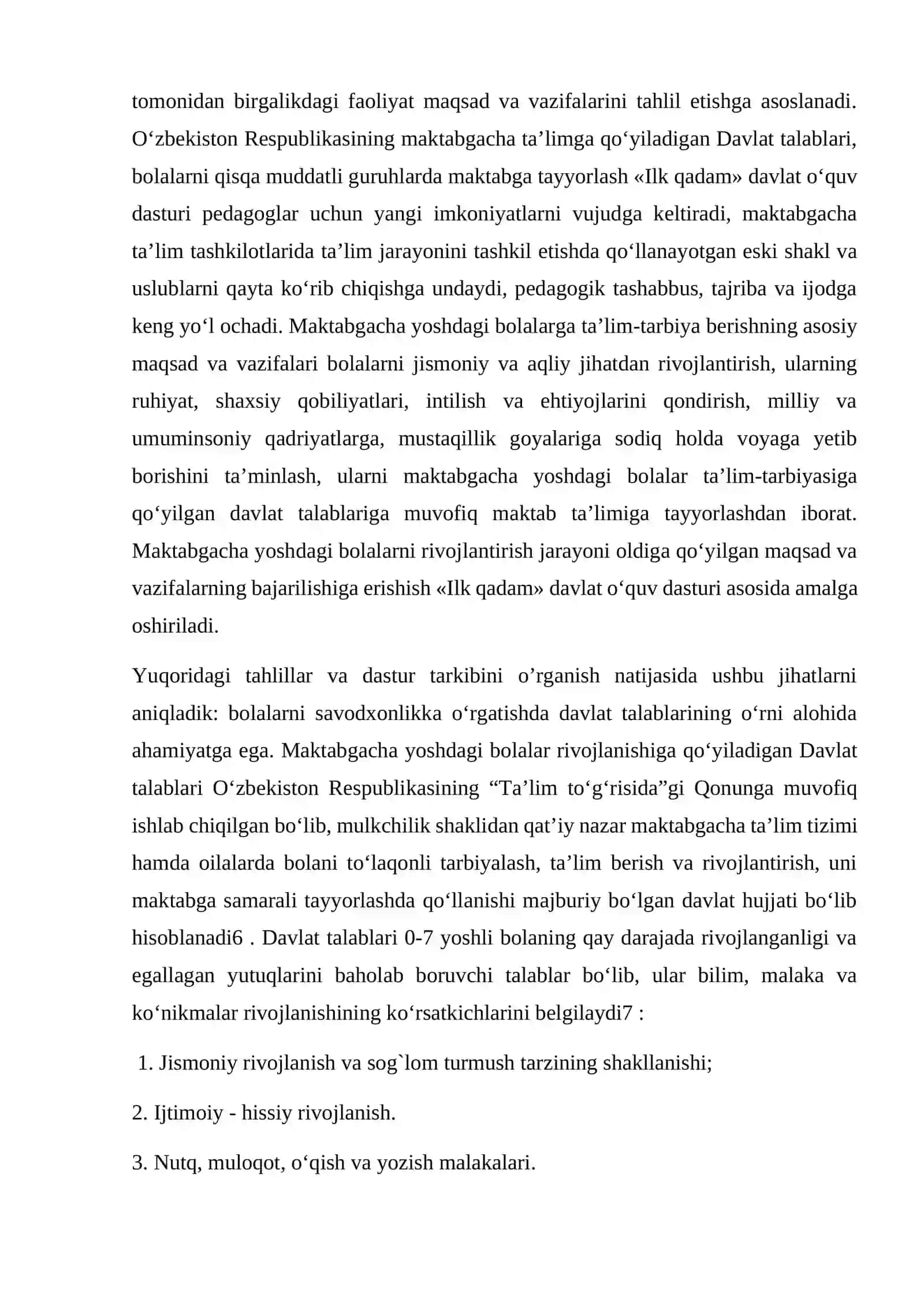 "Ilk qadam" dasturini asosida rivojlanish kompetensiyalari 4