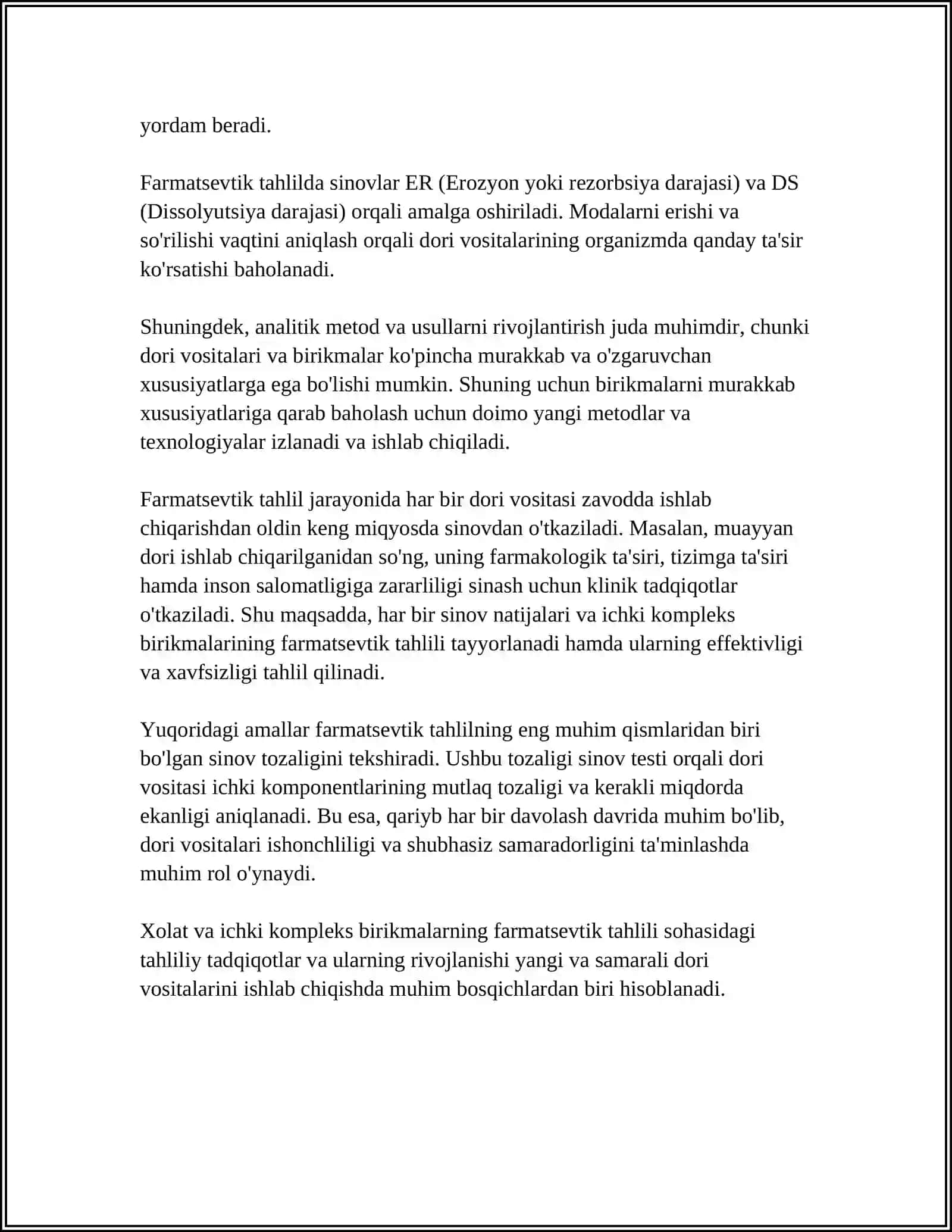 XOLAT VA ICHKI KOMPLEKS BIRIKMALARNING FARMATSEVTIK ANALIZDA QOʻLLANILISHI 4