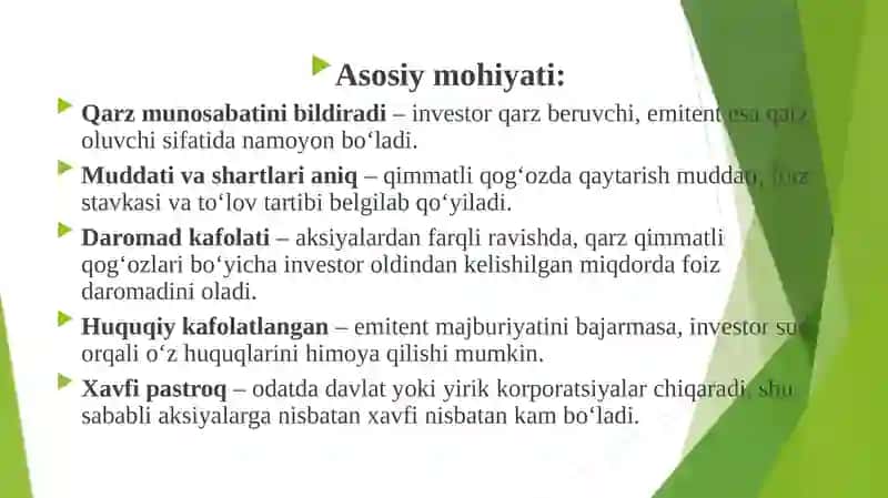Qarz qimmatli qog‘ozlar instrumentlar bozori 4