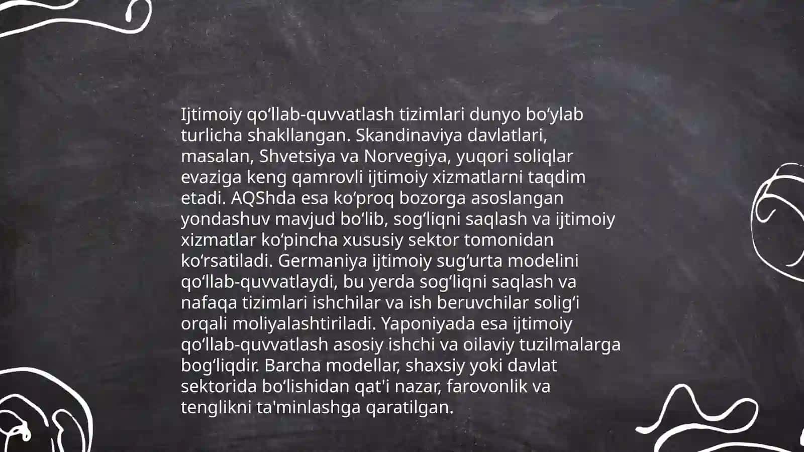 Zamonaviy dunyoda aholini ijtimoiy qo‘llab-quvvatlash modellari 4
