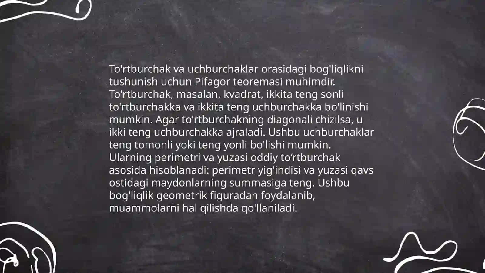 Uyni tamirlash Va dizayn loyihasini tayyorlashda fifagor teoremasini tatbiqi 4
