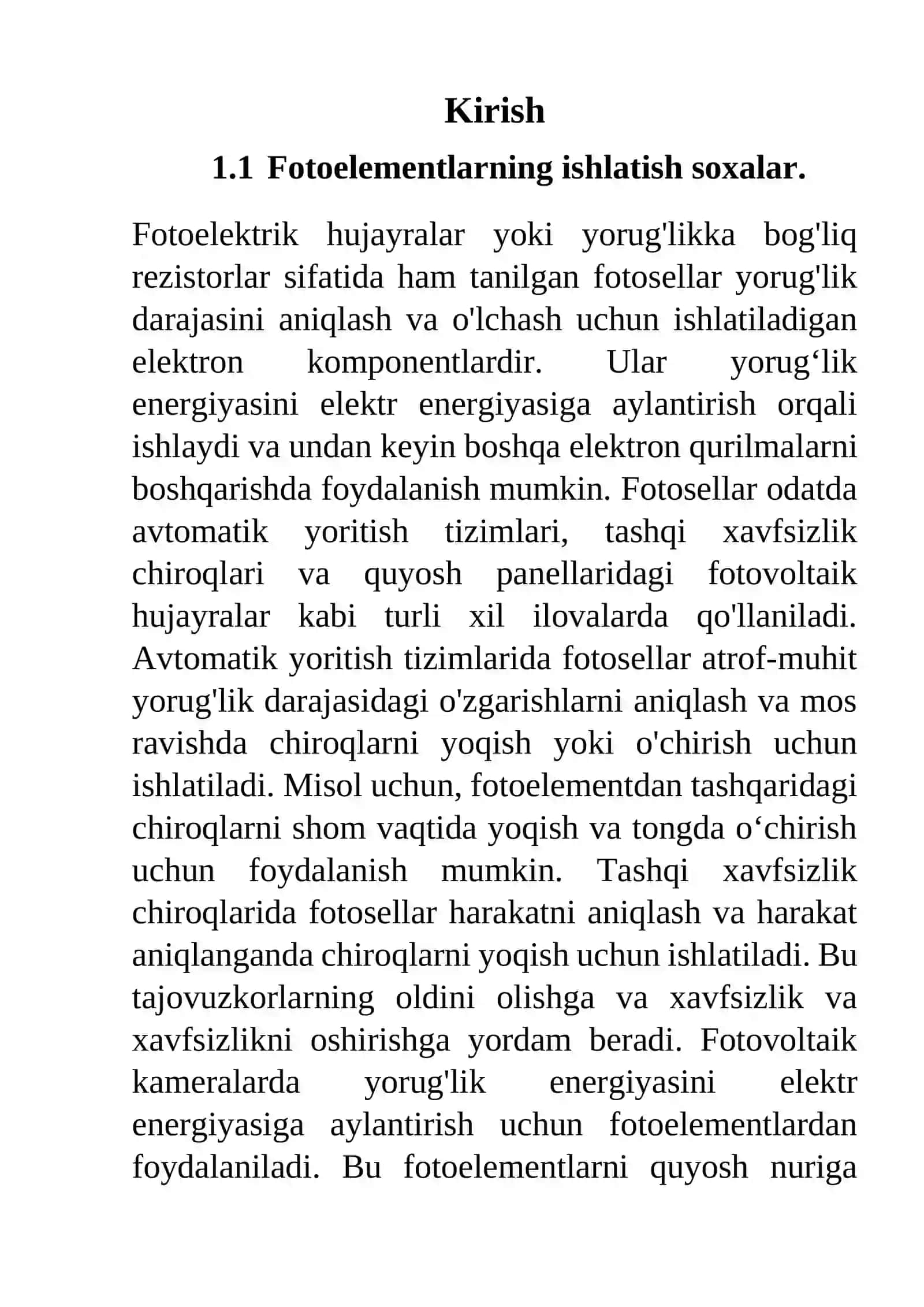 KURS ISHI: Fotoelektrik datchiklar qo'llanilishi 4