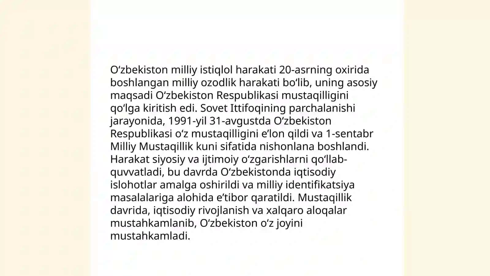 Mustaqil O‘zbekiston Respublikasining tashkil topishi 4
