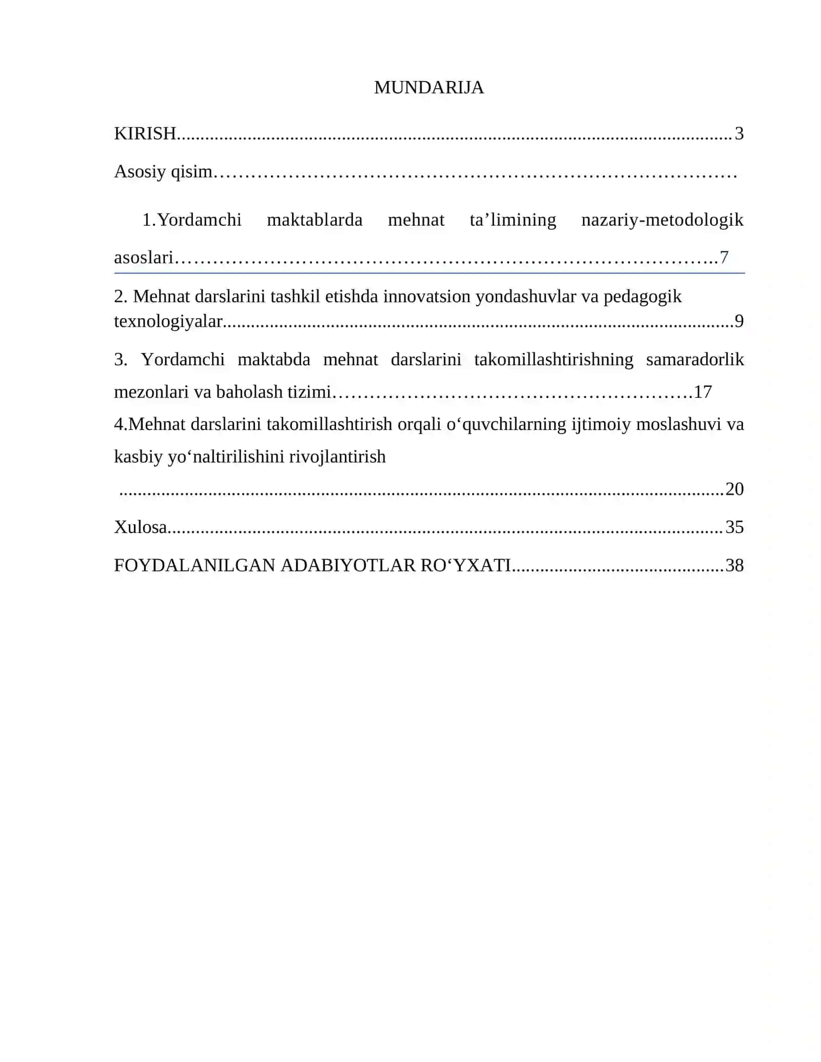 Logopediya mutaxasislik fanlarini o‘qitishda Davlat ta‘lim standartining o‘rni va mazmuni 4