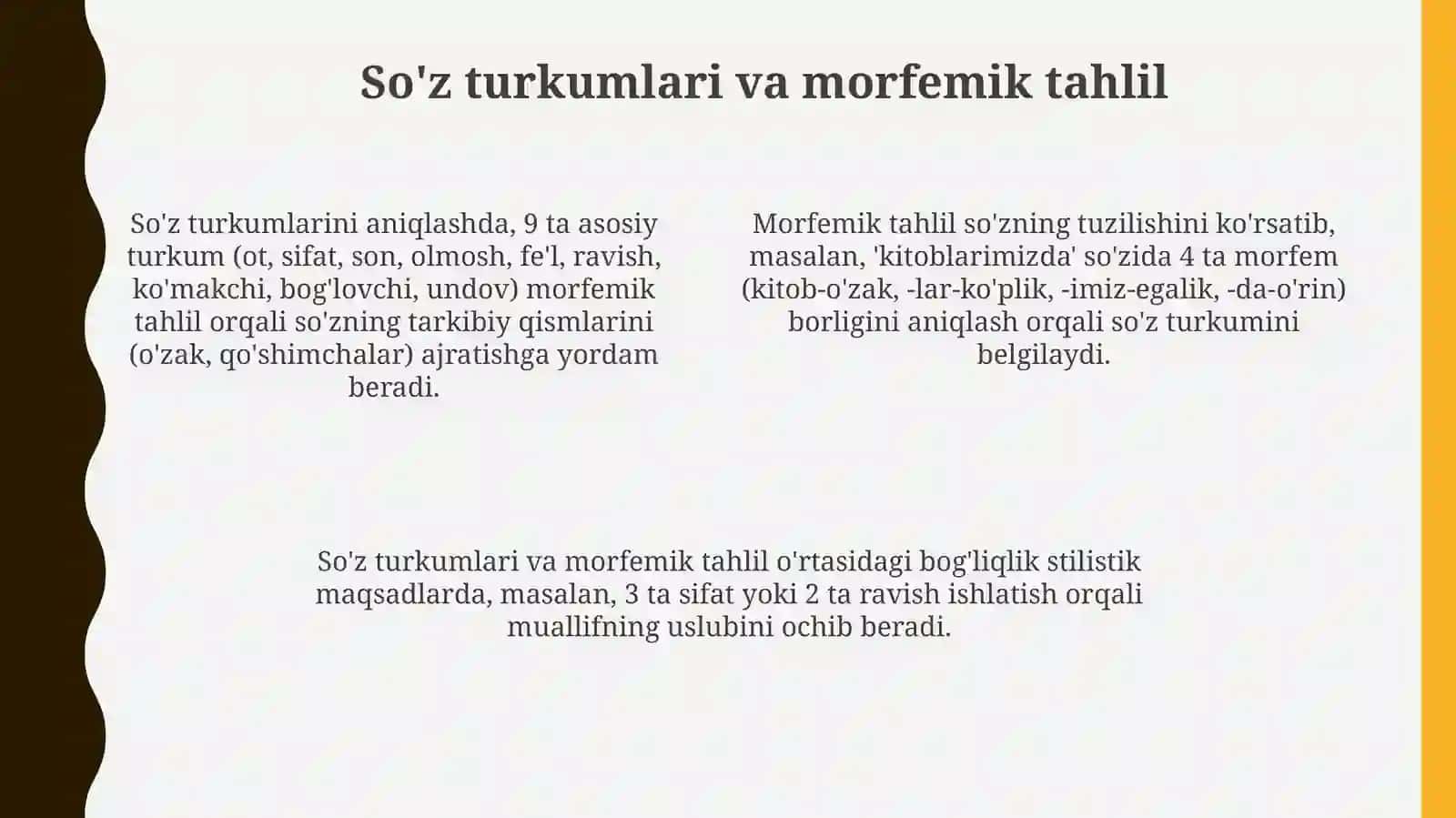Badiiy matnning morfologik xususiyatlari 4