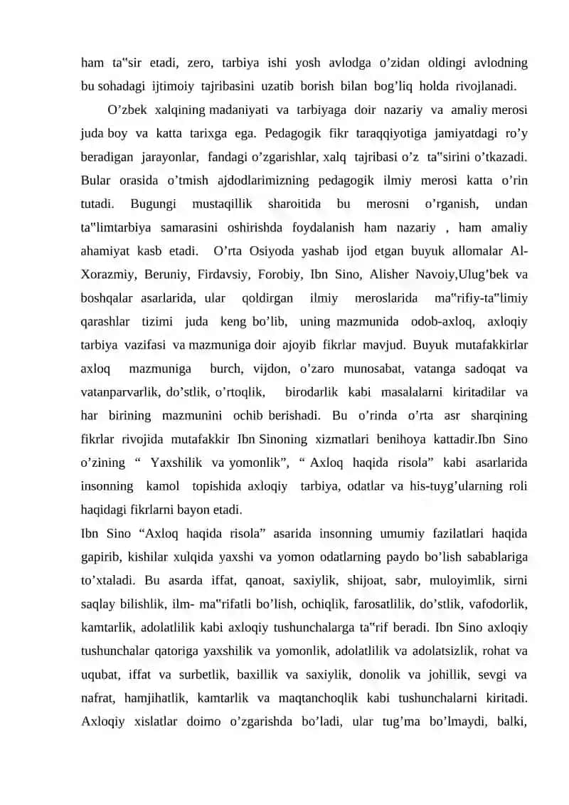 SHarq mutafakkirlari merosida bolalarni o‘rtoqlik va do‘stlik ruhida tarbiyalash 4