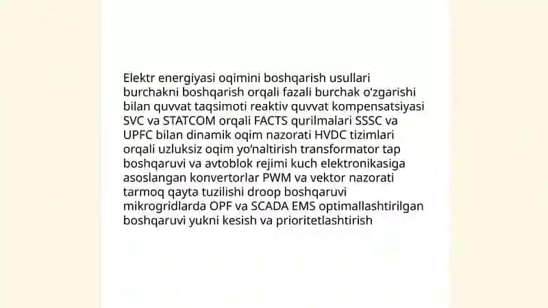 Energiya almashinuvining boshqarilishi 4