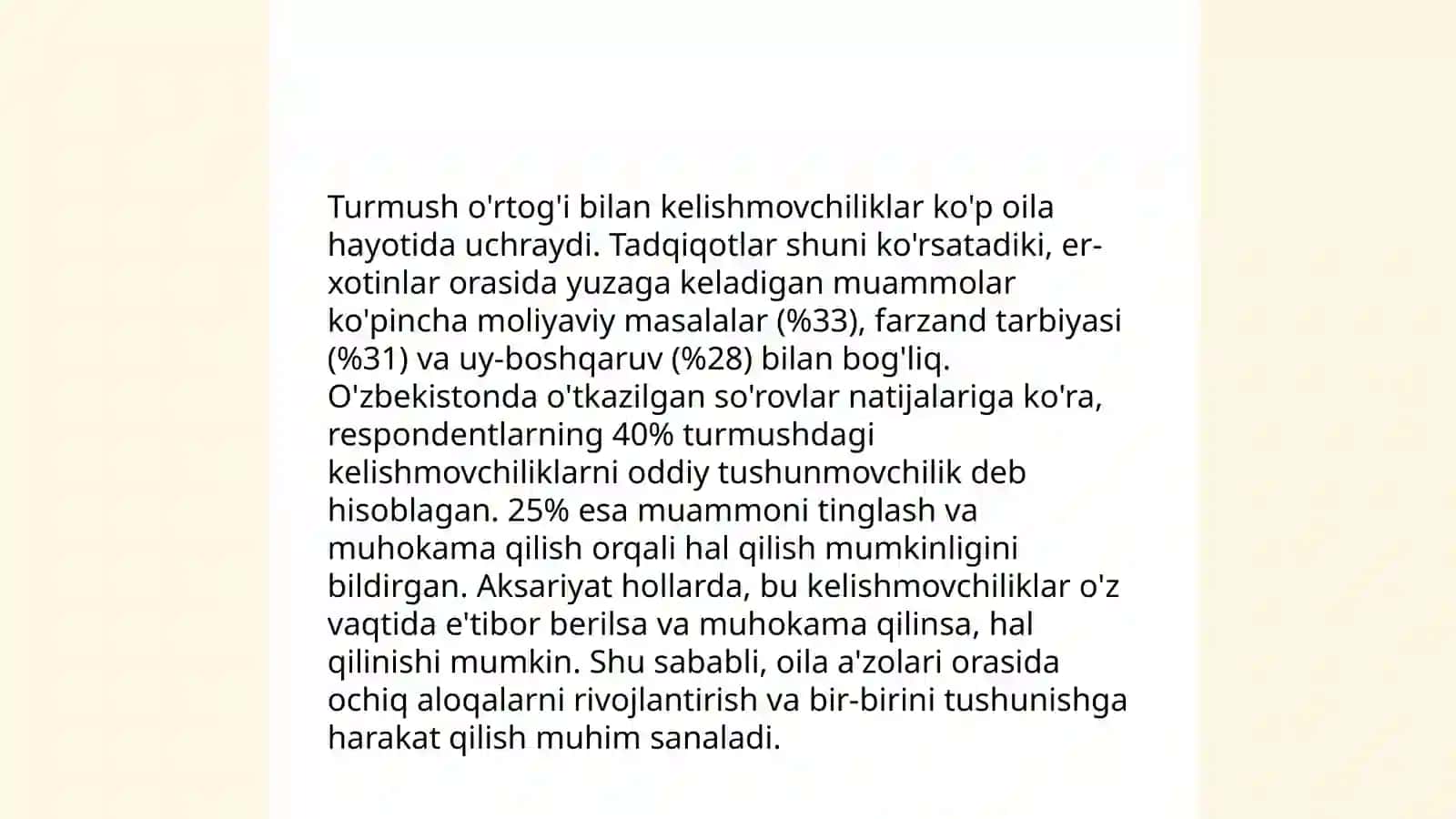 Oilaviy nizolar sabablari 4