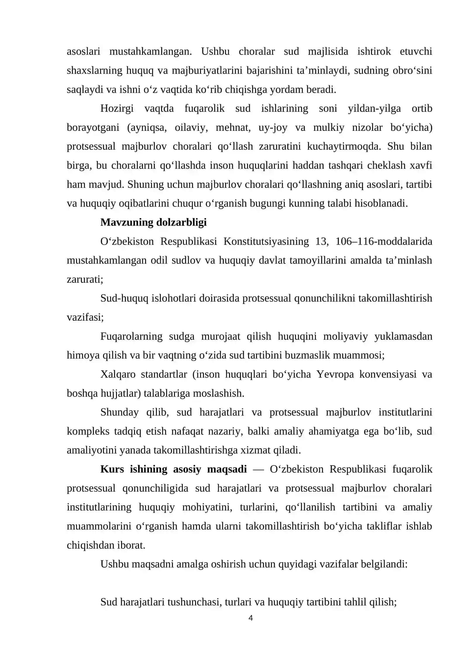 Sud harajatlari va protsessual majburlov 4