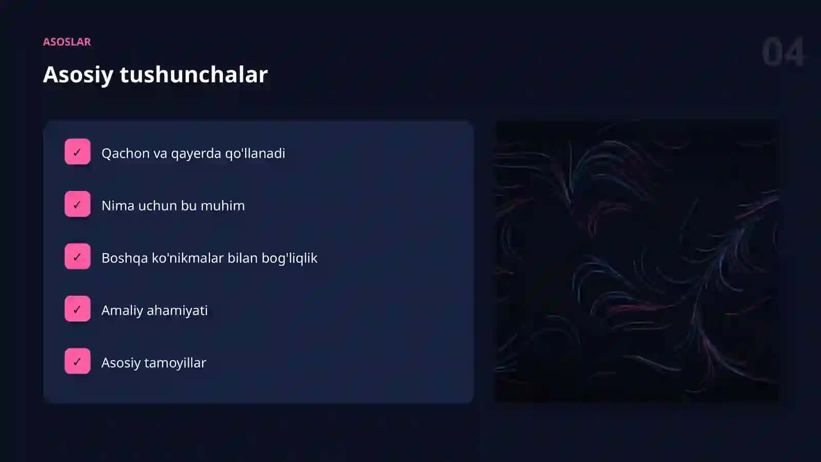 Tushuntiriluvchanlik asoslari 4