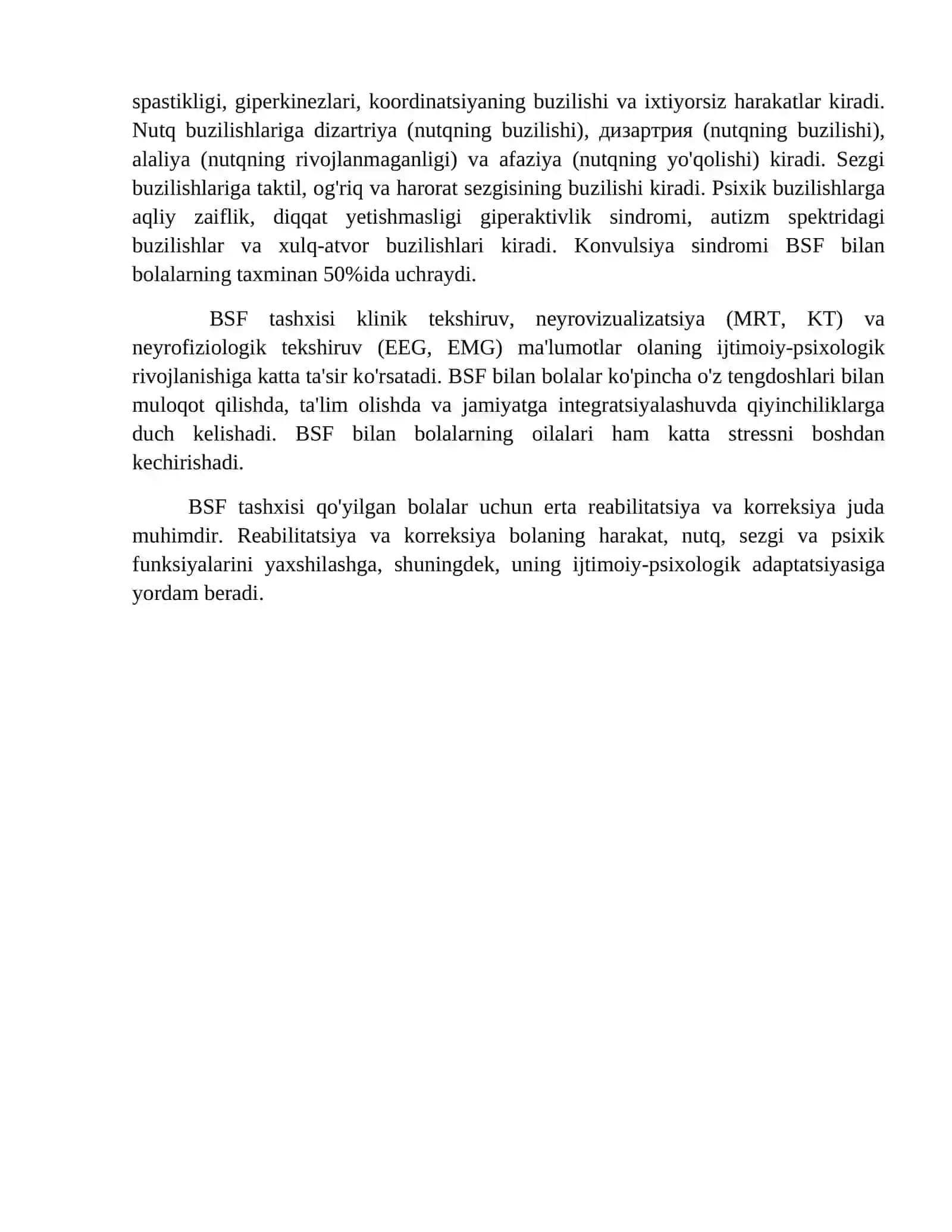 "BSF TASHXISLI BOLALAR BILAN OLIB BORILDIGAN REABILATSION VA KORREKSION ISHLAR" 4