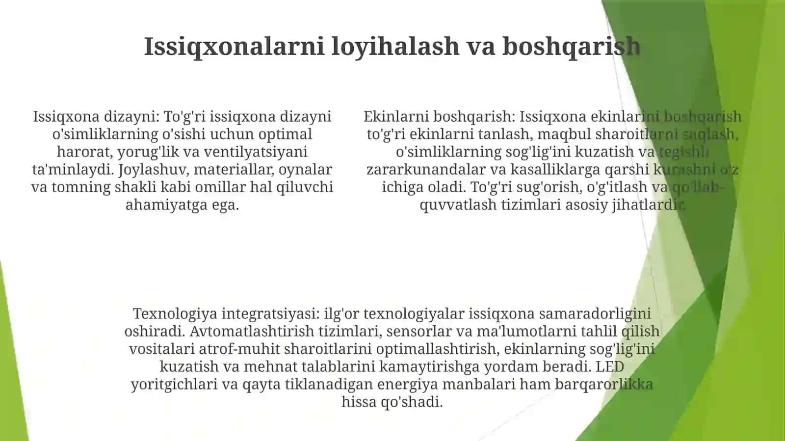 Issiqxonalarda Ko'Chat Yetishtitish Texnologiyasi 4