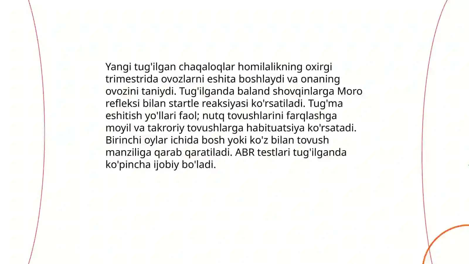 Yangi tug'ilgan chaqaloqlar psixologik rivojlanish 4