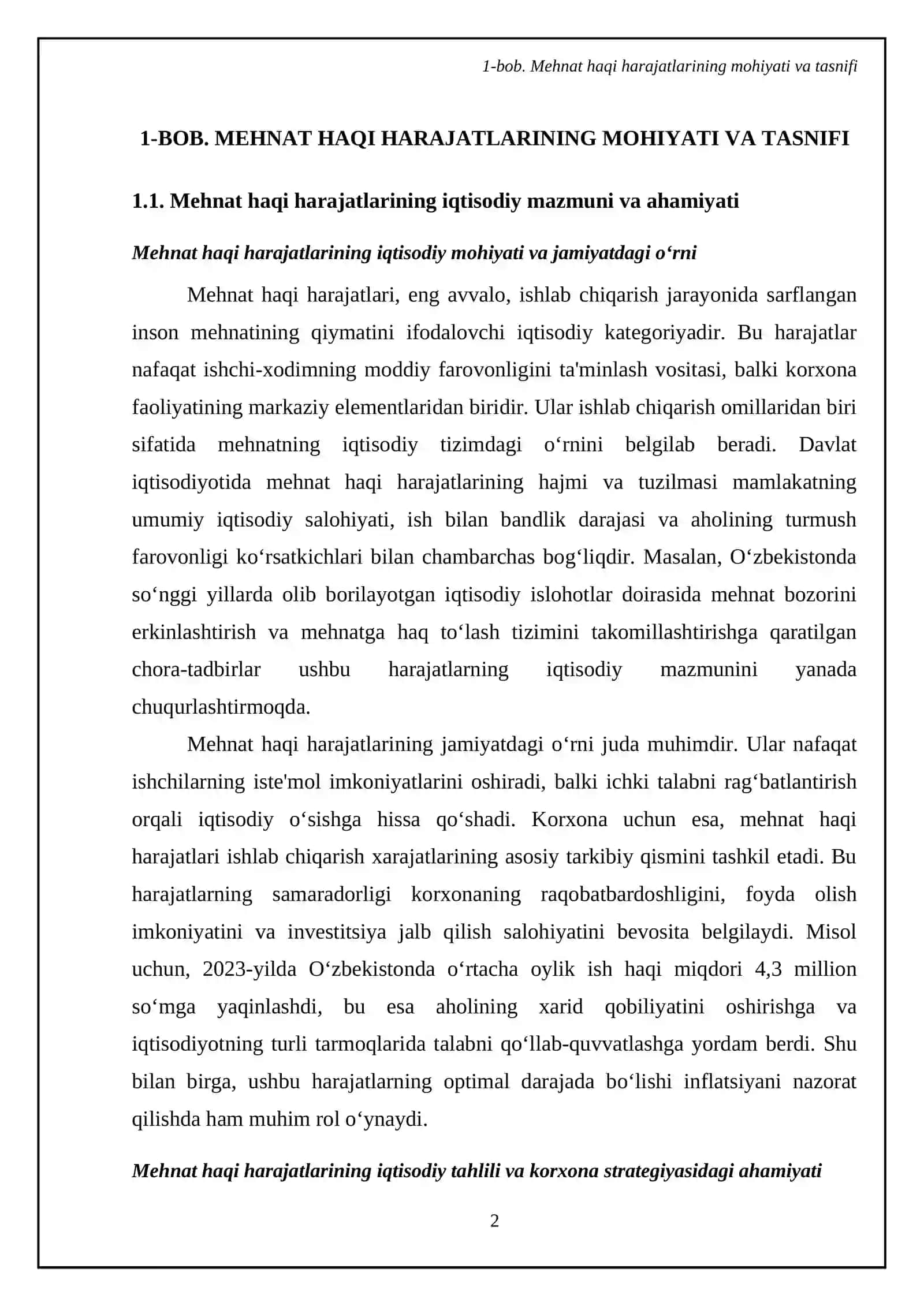 Mehnat haqi harajatlari tahlili 4