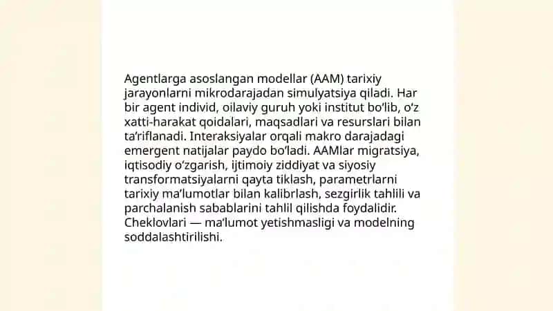 Tarixiy jarayonlarini modellashtirish va qayta ishlash 4