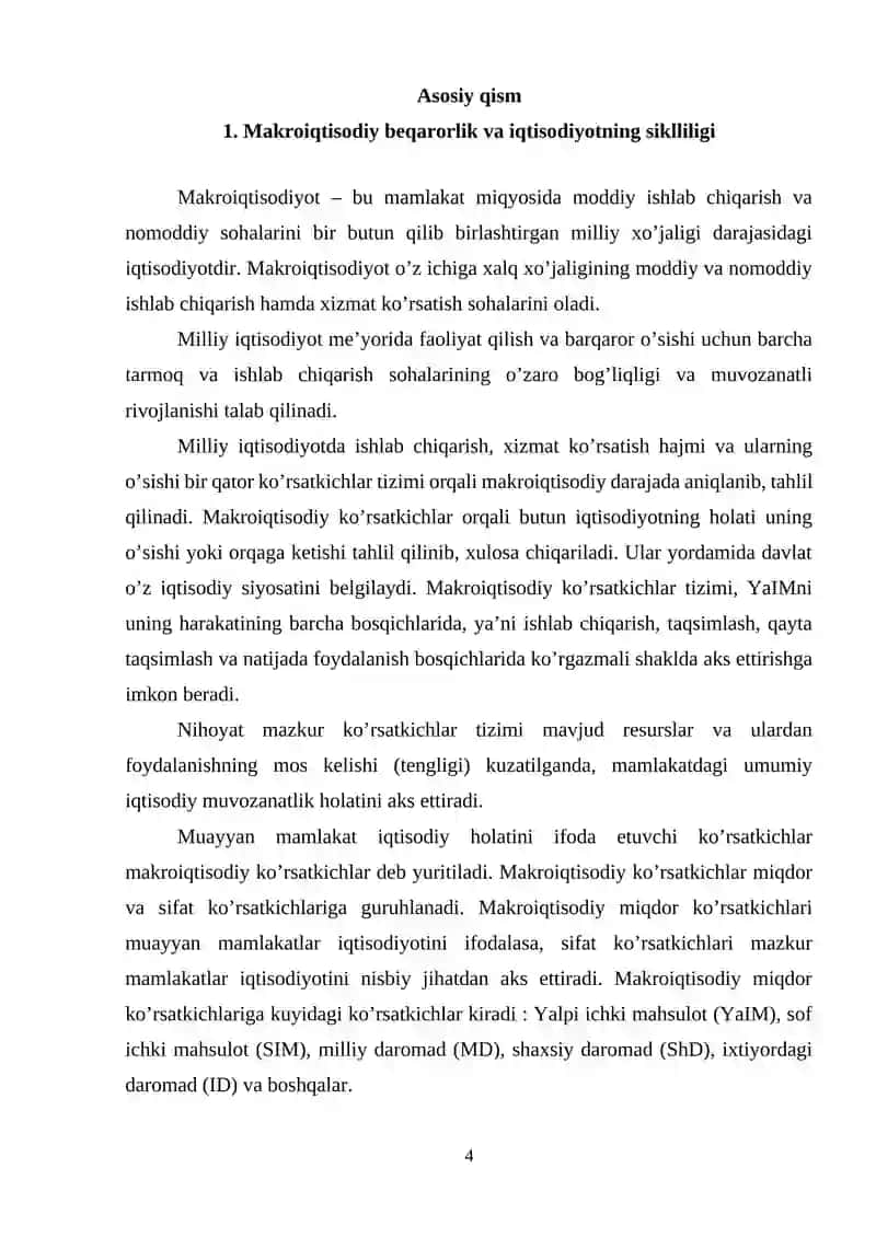 Mikroiqtisodiy nisbatlar va Unga tasir etuvchi omillar 4