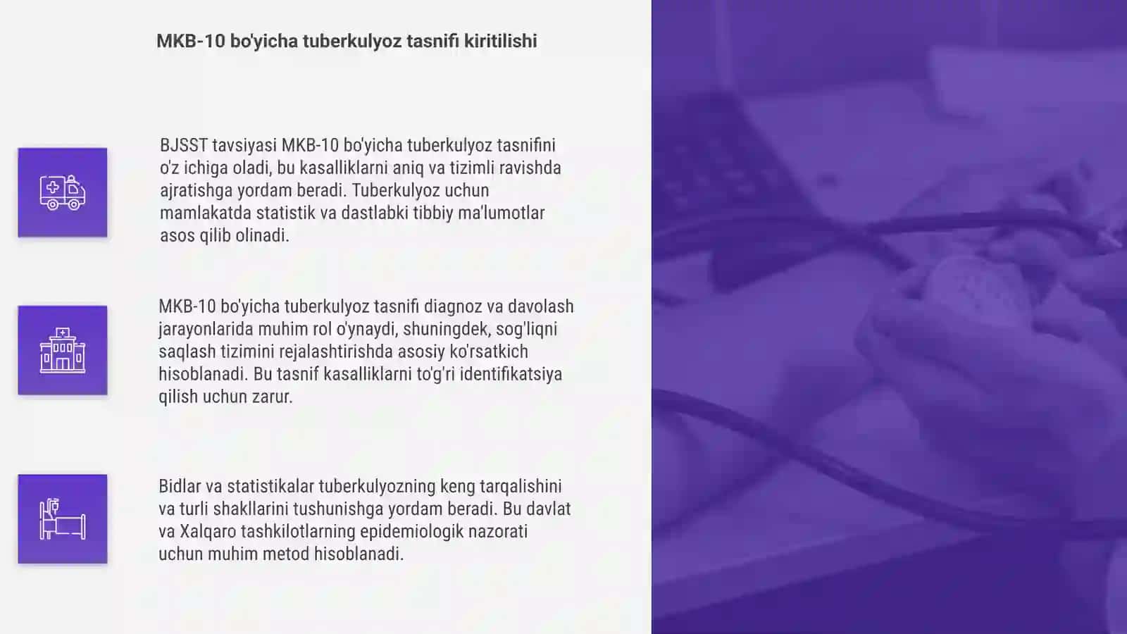 BJSST tavsiyasi MKB-10 bo'yicha tuberkulyoz tasnifi 4