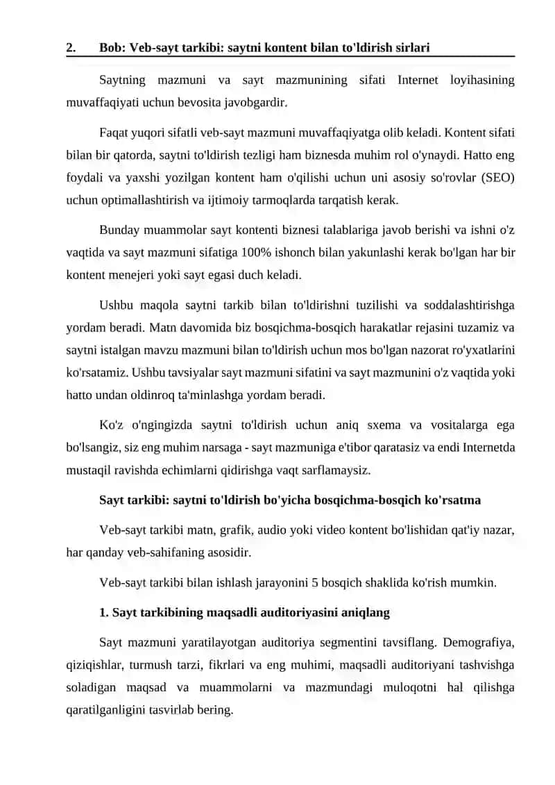 Web-sayt tarkibi bilan ishlash 4
