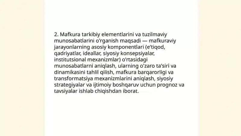 MAFKURAVIY JARAYONLARNING TIZIMLI TAHLILI FANINING MAQSADI 4
