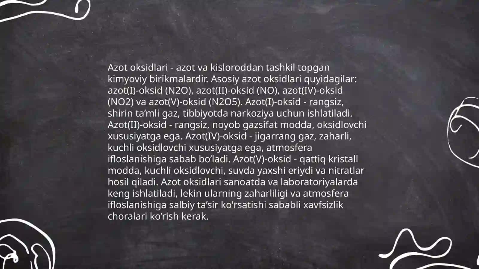Atmosfera havosini azot oksidlaridan tozalash 4