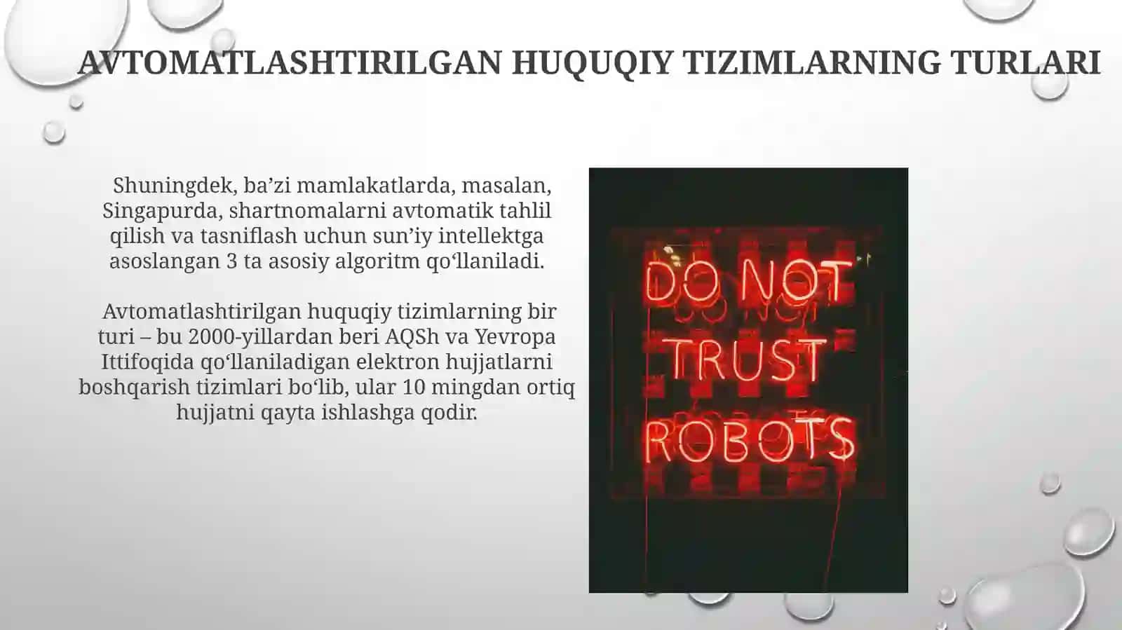avtomatlashtirilgan huquqiy tizimlar 4