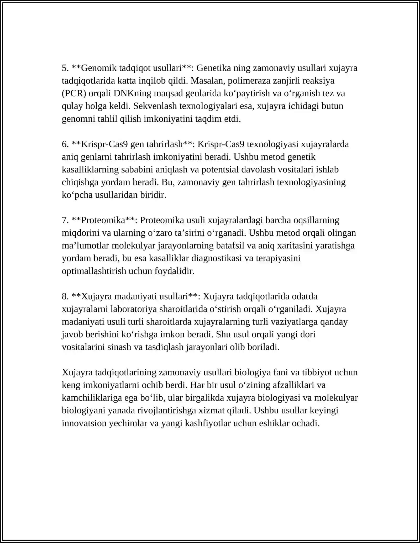 BUGUNGI KUNDA SITOLOGIYA FANI YUTUQLARI VA MUAMMOLARI 4