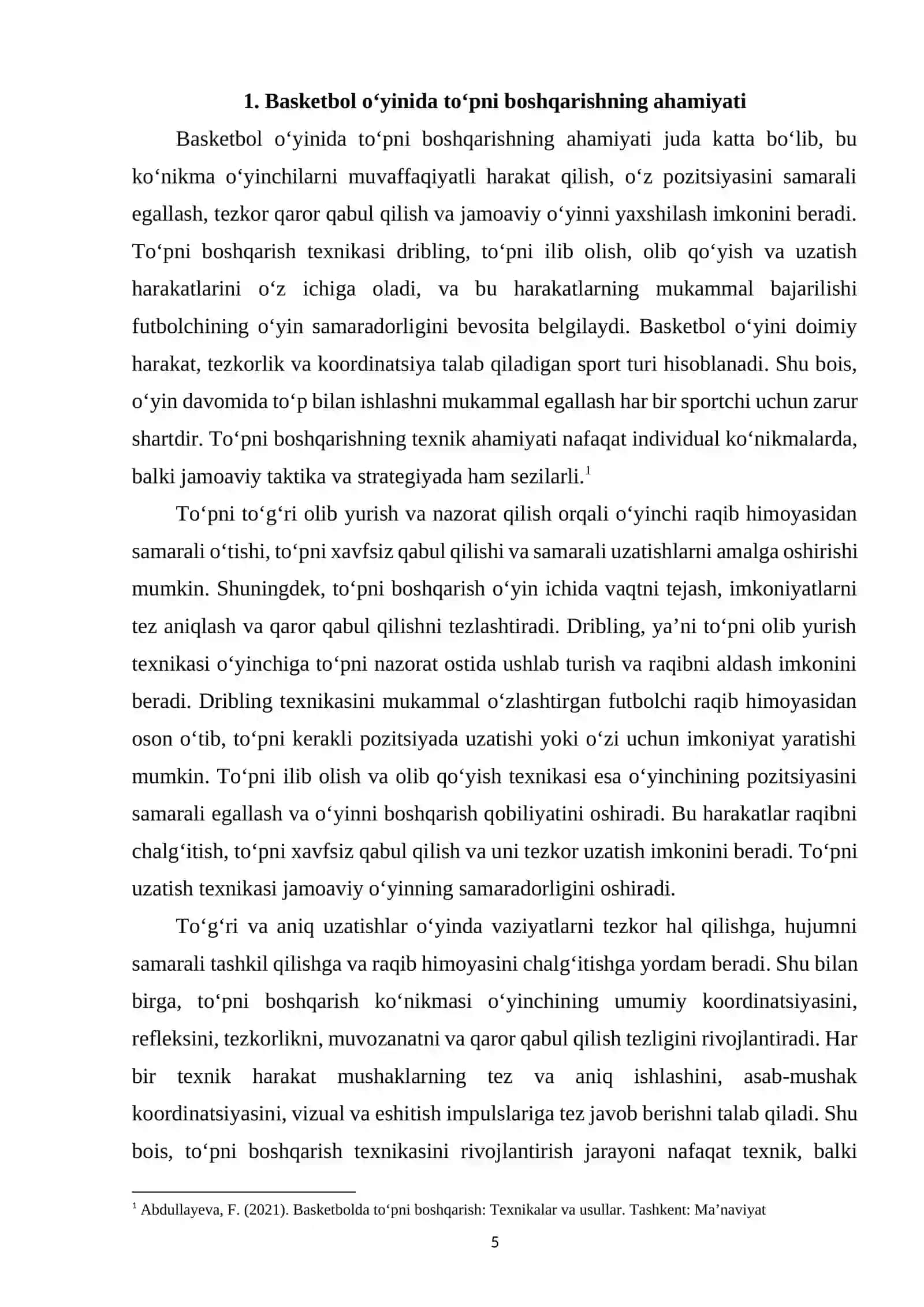 Basketbol o‘yinida to‘pni boshqarish ( to‘pni olib qo‘yish) texnikasini takomillashtirish 4