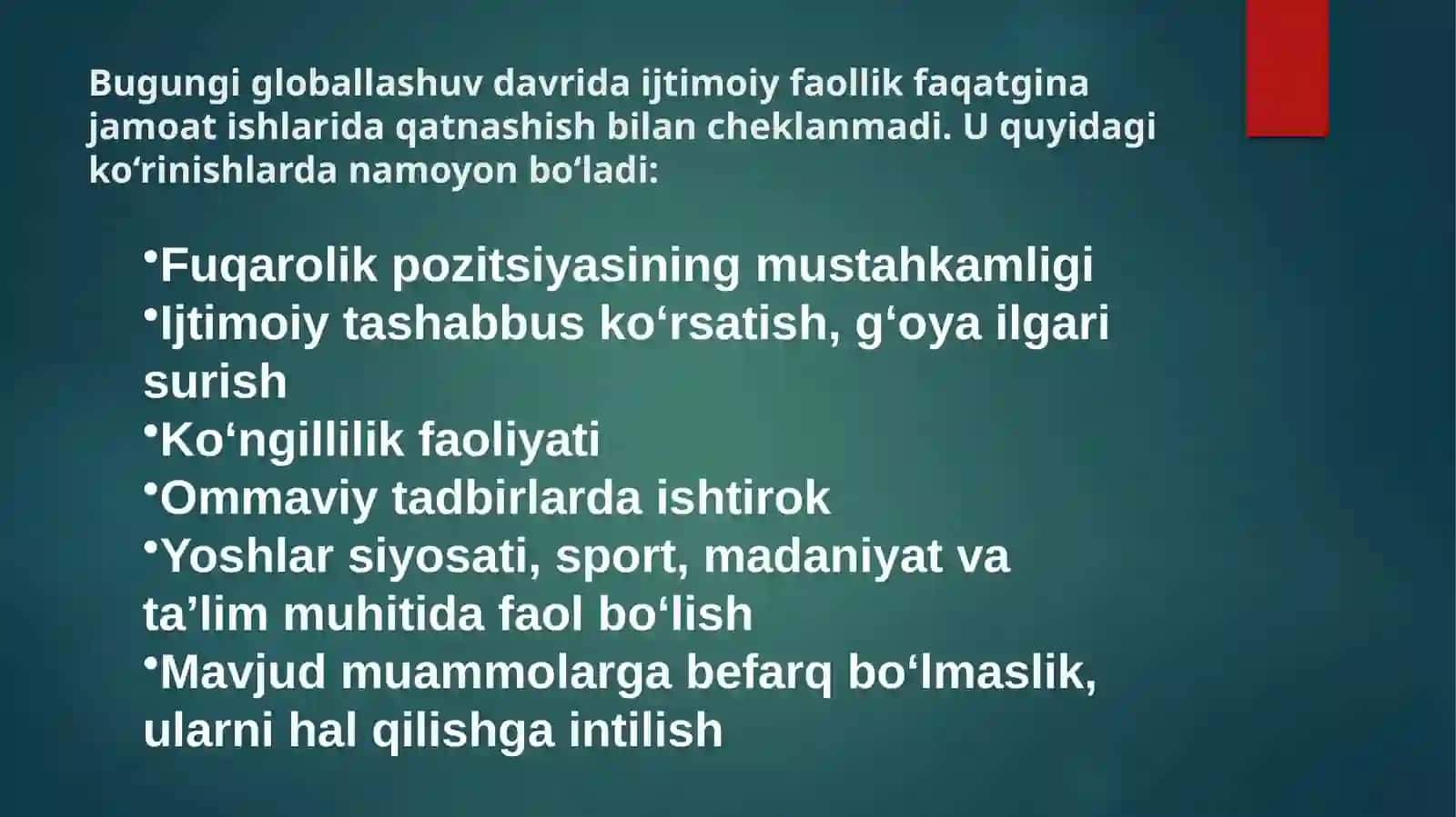 Ijtimoiy faollikning shaxs ma’naviy kamolotida tutgan o‘rni va ahamiyati 4