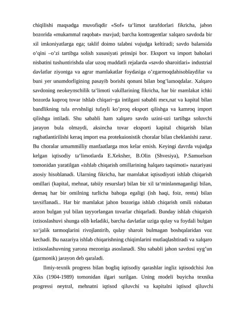 Jahon xo`jaligi to'g'risidagi iqtisodiy g’oyalar 4