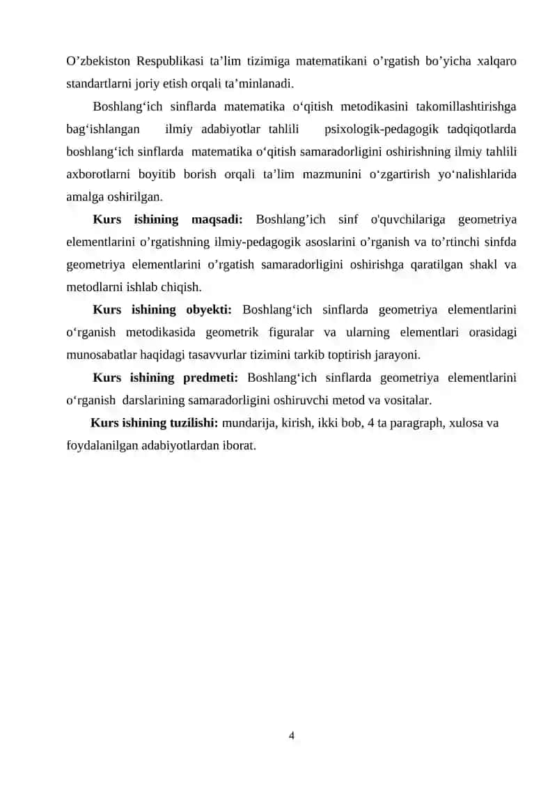 BOSHLANG’ICH SINFLARDA GEOMETRIK MATERIALLARNI O’RGATISH VA O‘RGANISH METODIKASI 4