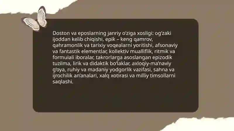 Xalq kitoblarining janr xususiyatlari 4