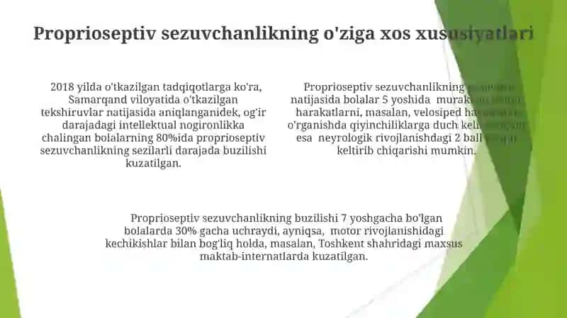 Aqli zaif bolalar sensor taraqqiyotining oʻziga xosligi 4