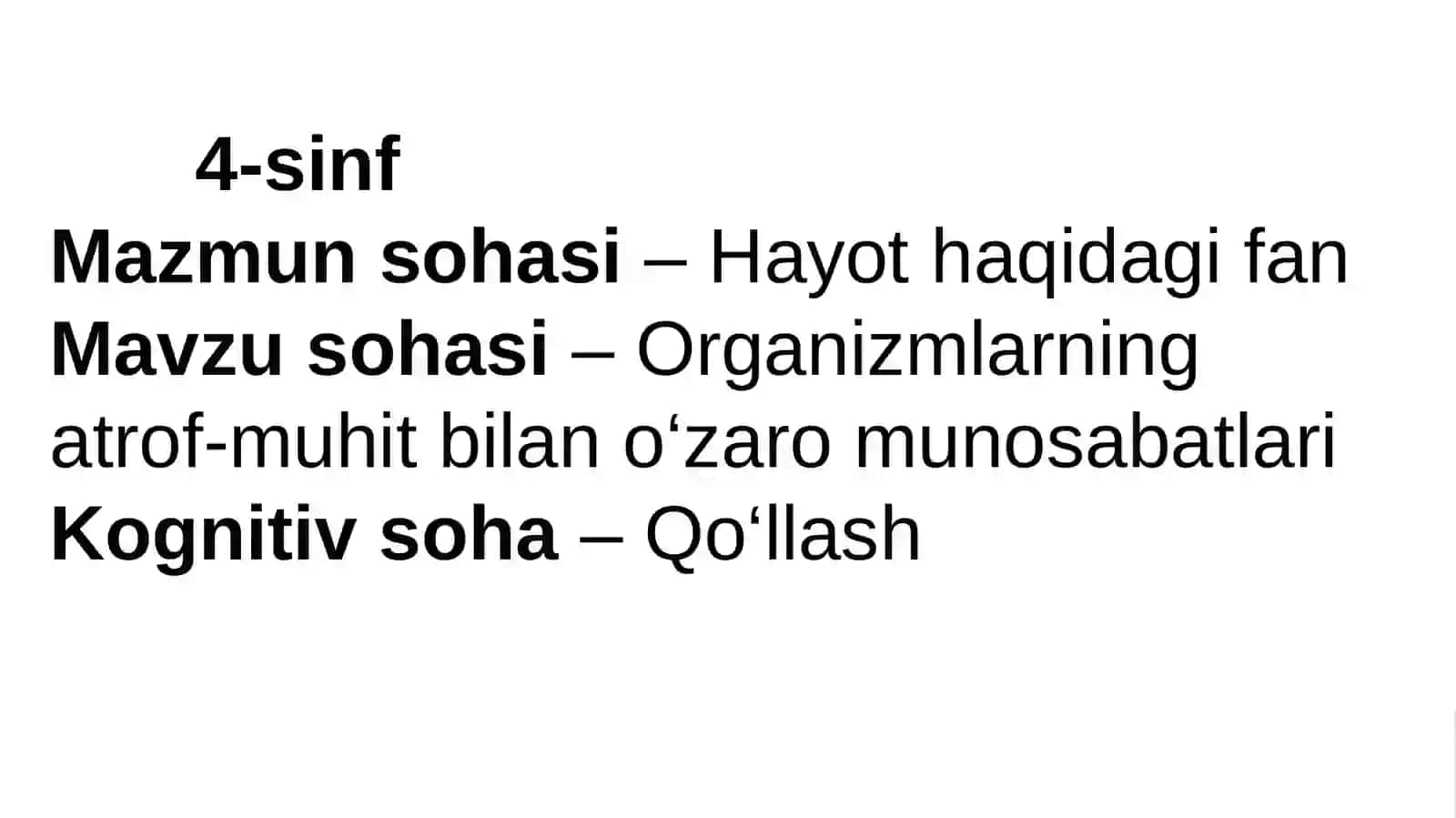 TIMSS savollari dan namunalar I 4