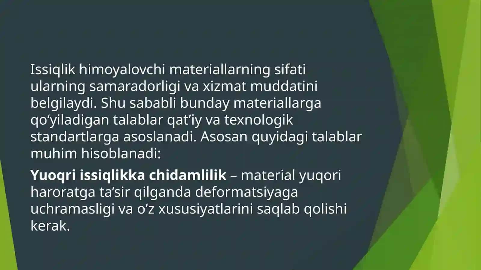 Issiqlik himoya loy'chimateriallari 4