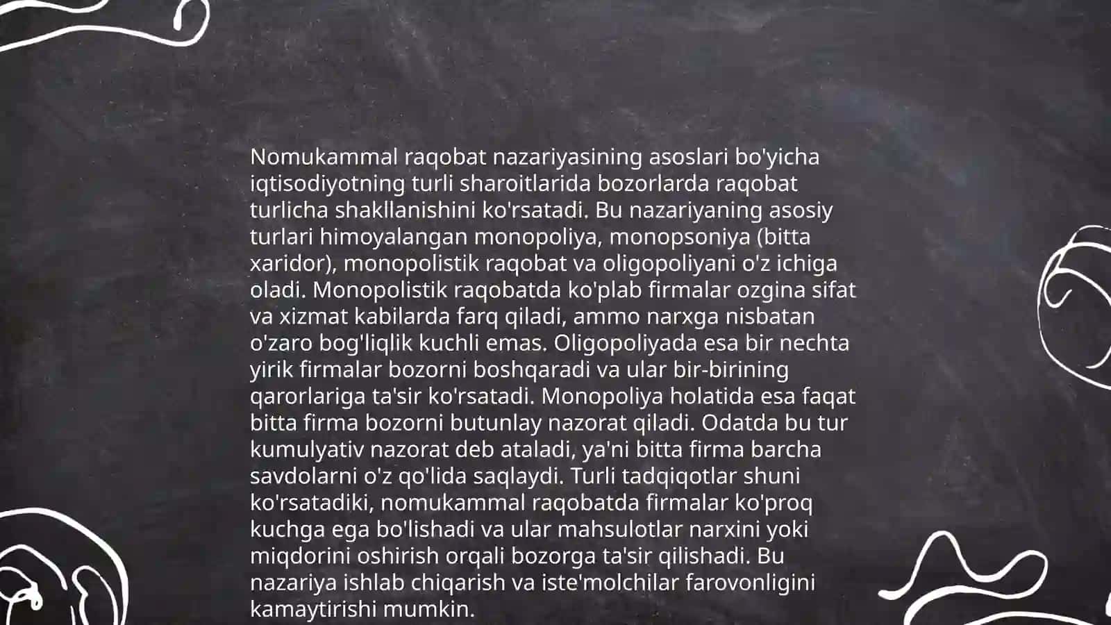 Keyneschilik taʼlimoti nomukammal raqobat nazariyasi 4