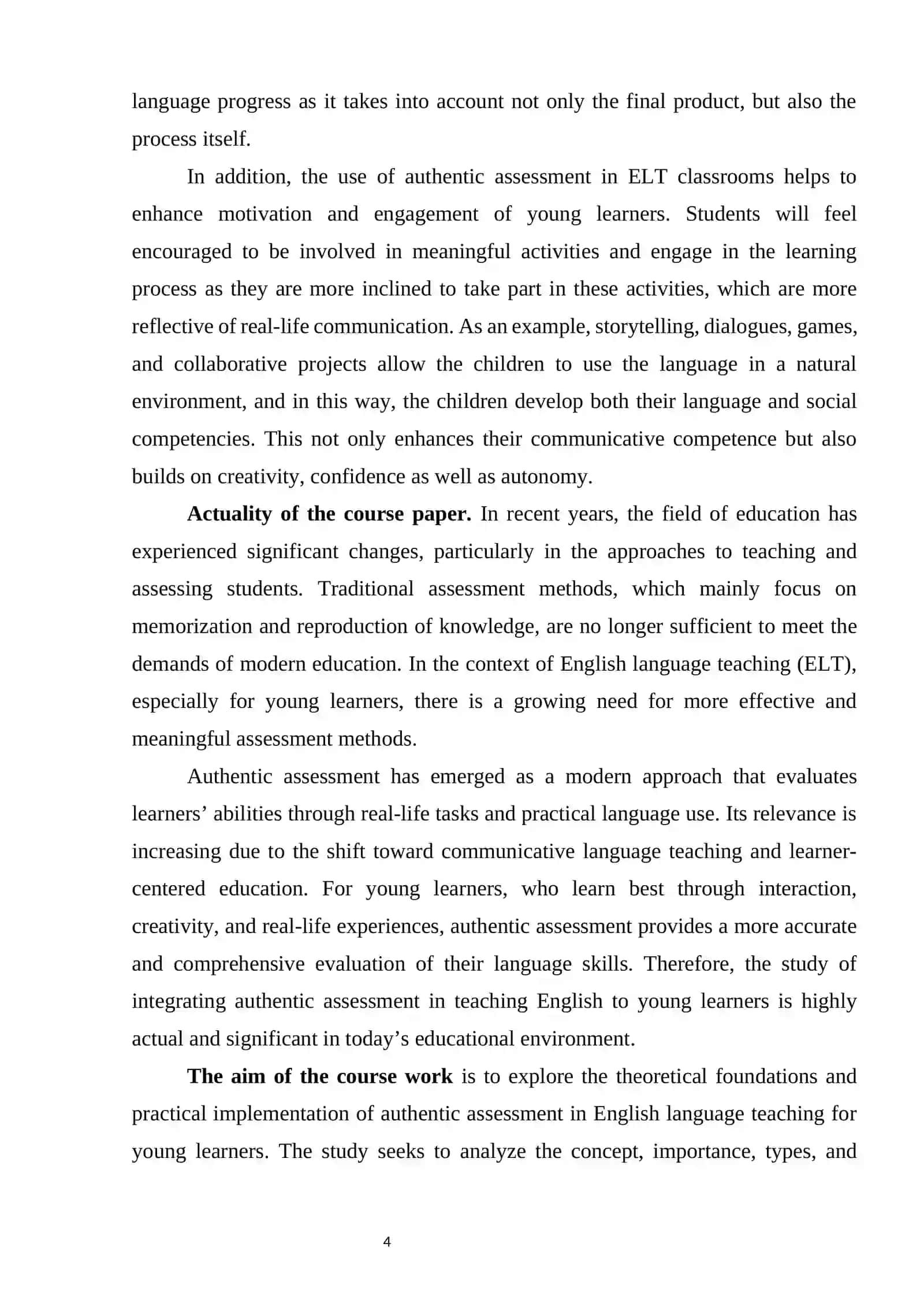 INTEGRATING AUTHENTIC ASSESSMENT IN ENGLISH LANGUAGE TEACHING FOR YOUNG LEARNERS 4