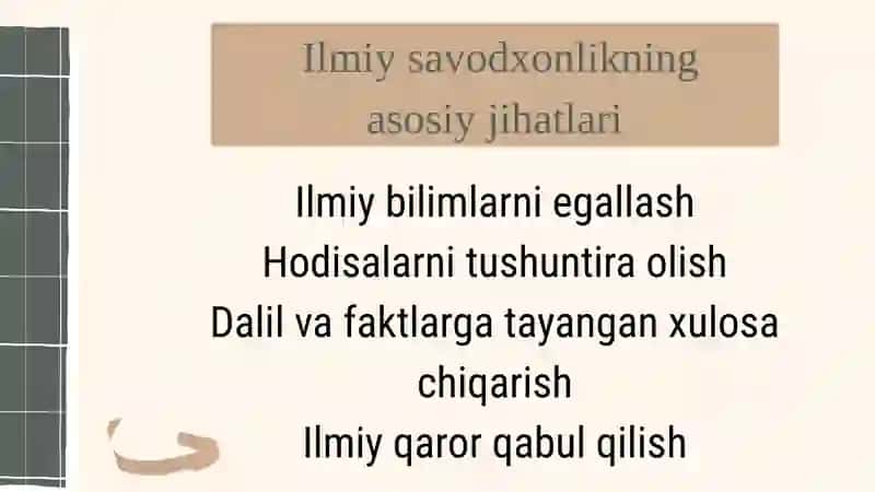 XALQARO BAHOLASH DASTURLARI ASOSIDA TABIIY FANLARNI OʻQITISH METODIKASI 4