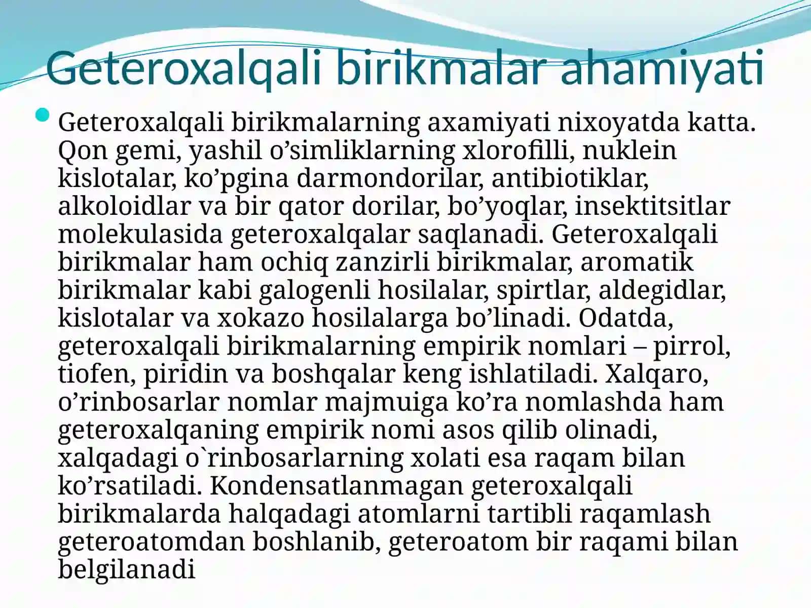Geterosiklik birikmalar 4