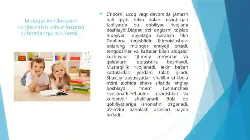 MAKTABGACHA YOSH DAVRIDA PSIXIK RIVOJLANISH XUSUSIYATLARI 4