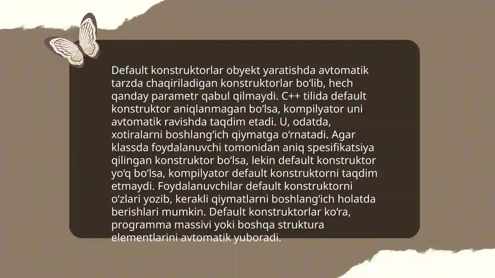 Konstruktorlar va ularni tashkil etish usullari 4