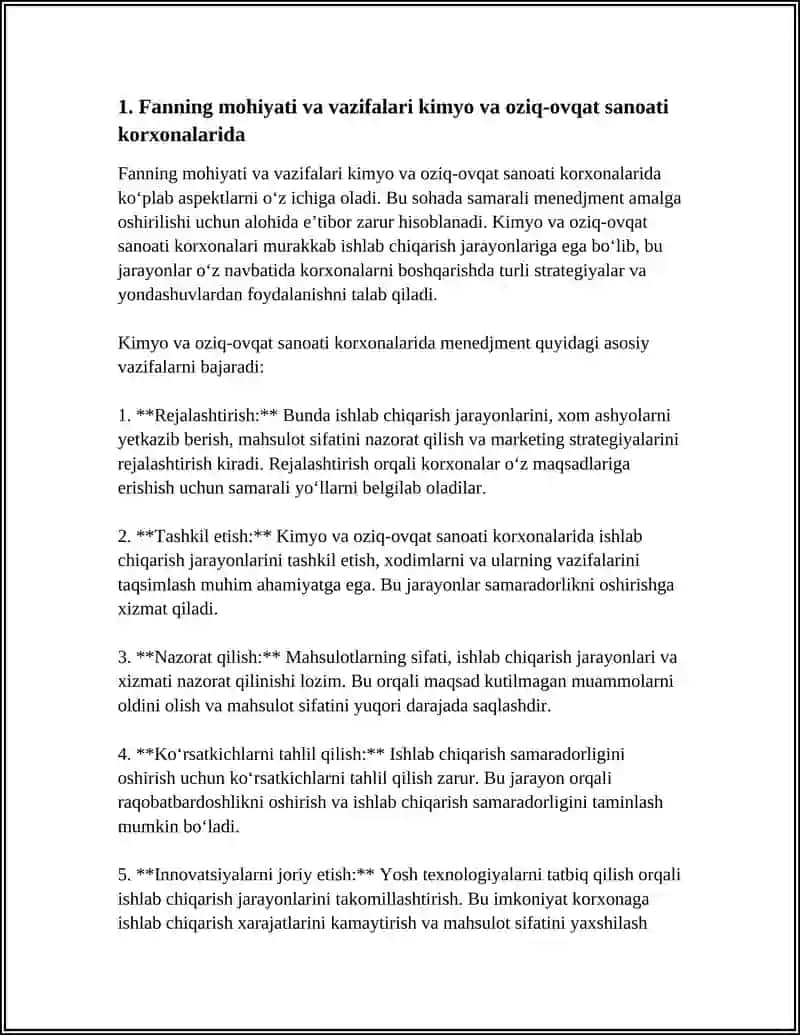 Kimyo va Oziq-Ovqat Sanoati Korxonalari Menjmenti 4