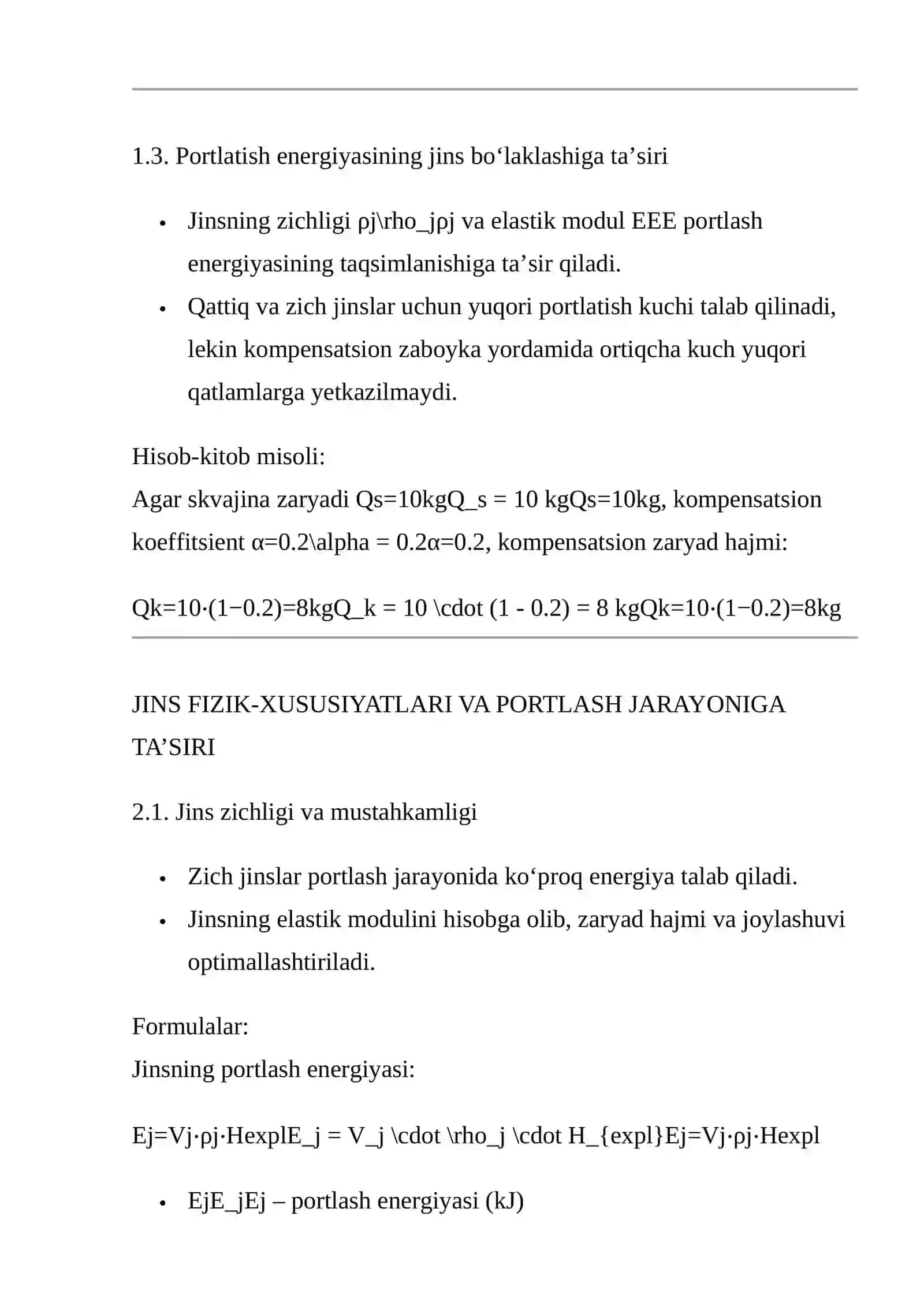 PORTLOVCHI MODDA SKVAJINA ZARYADIDA KOMPENSATSION ZABOYKADAN FOYDALANIB KON JINSI MAYDALANISHINI O‘RGANISH 4
