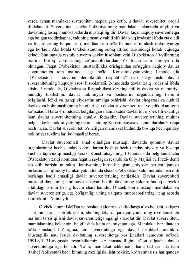 O‘zbekiston suveren, demokratik, huquqiy, ijtimoiy va dunyoviy davlat 4