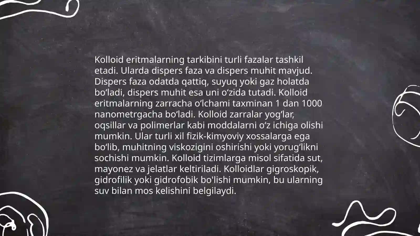 Dag'al-dispers sistemalarning hossalari va ularni tibbiyot va farmakologiyada ishlatilishi 4