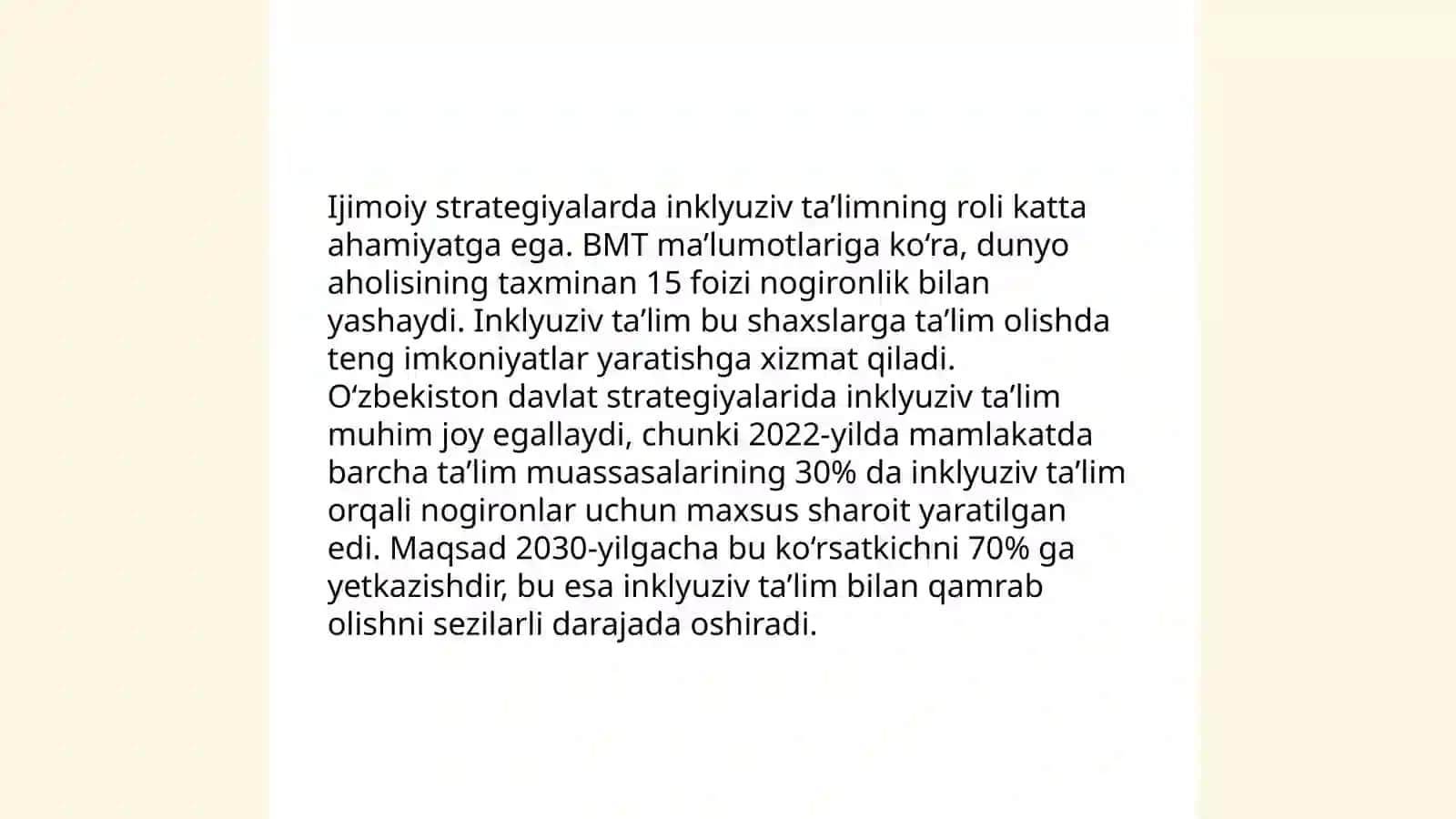 Inklyuziv ta'limning ijtimoiy strategiyasi 4