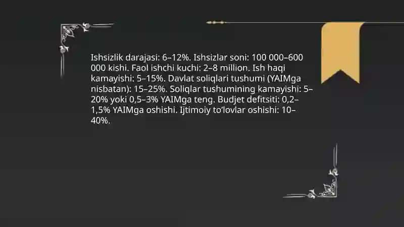 Mehnat bozori va ishsizlik. Ishsizlikning iqtisodiy oqibatlari 4