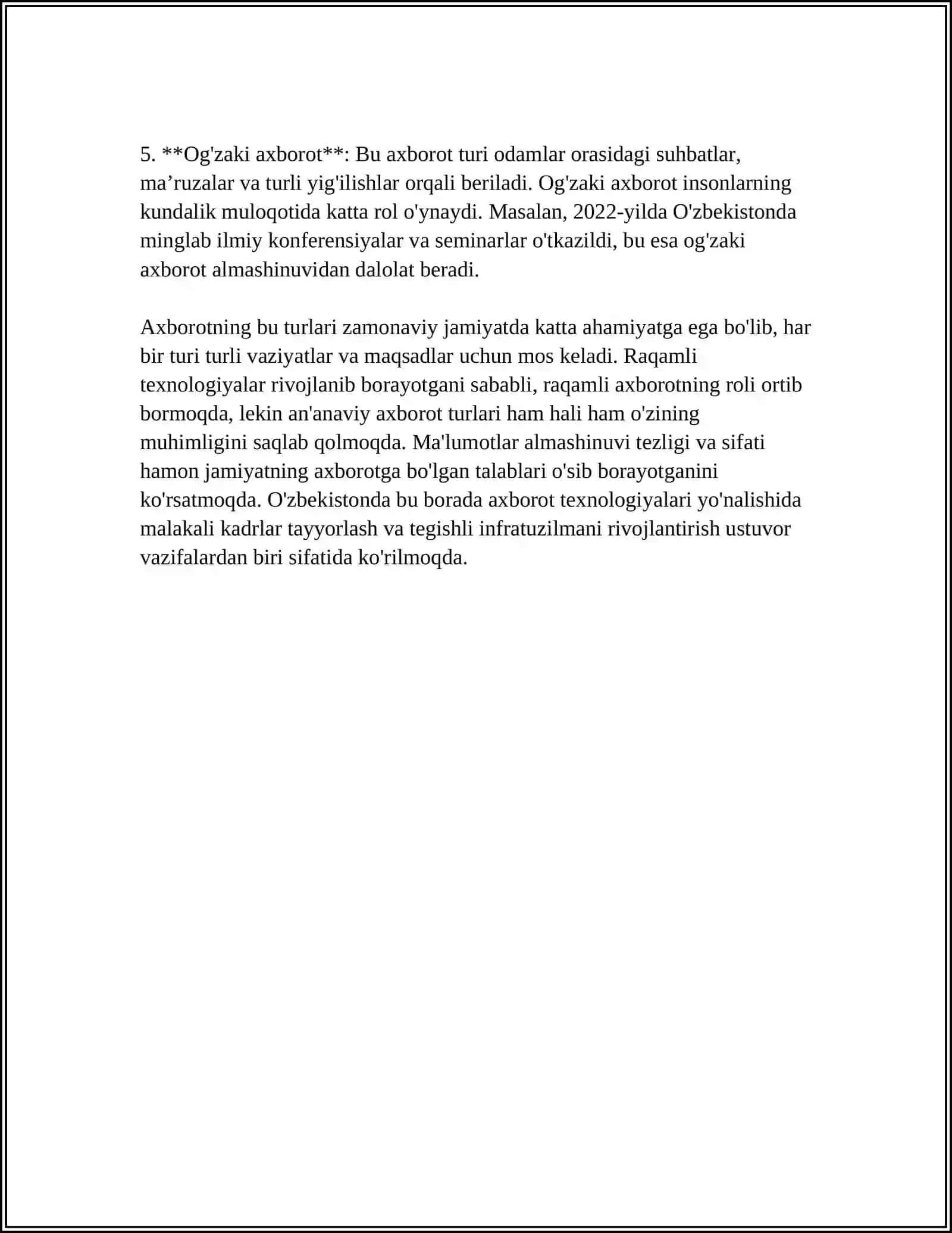 AXBOROT TURLARI VA TIZIMLARI HAQIDA TUSHUNCHA 4